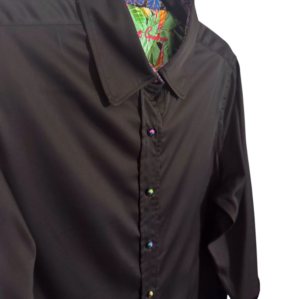 ❌❌❌❌Robert Graham Large Parrot Priscilla Button Up Shirt Top Paisley Cuff Womens - Picture 5 of 10